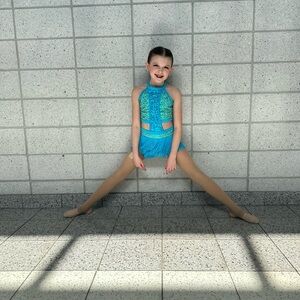 Weissman Teal and Aqua Dance Outfit